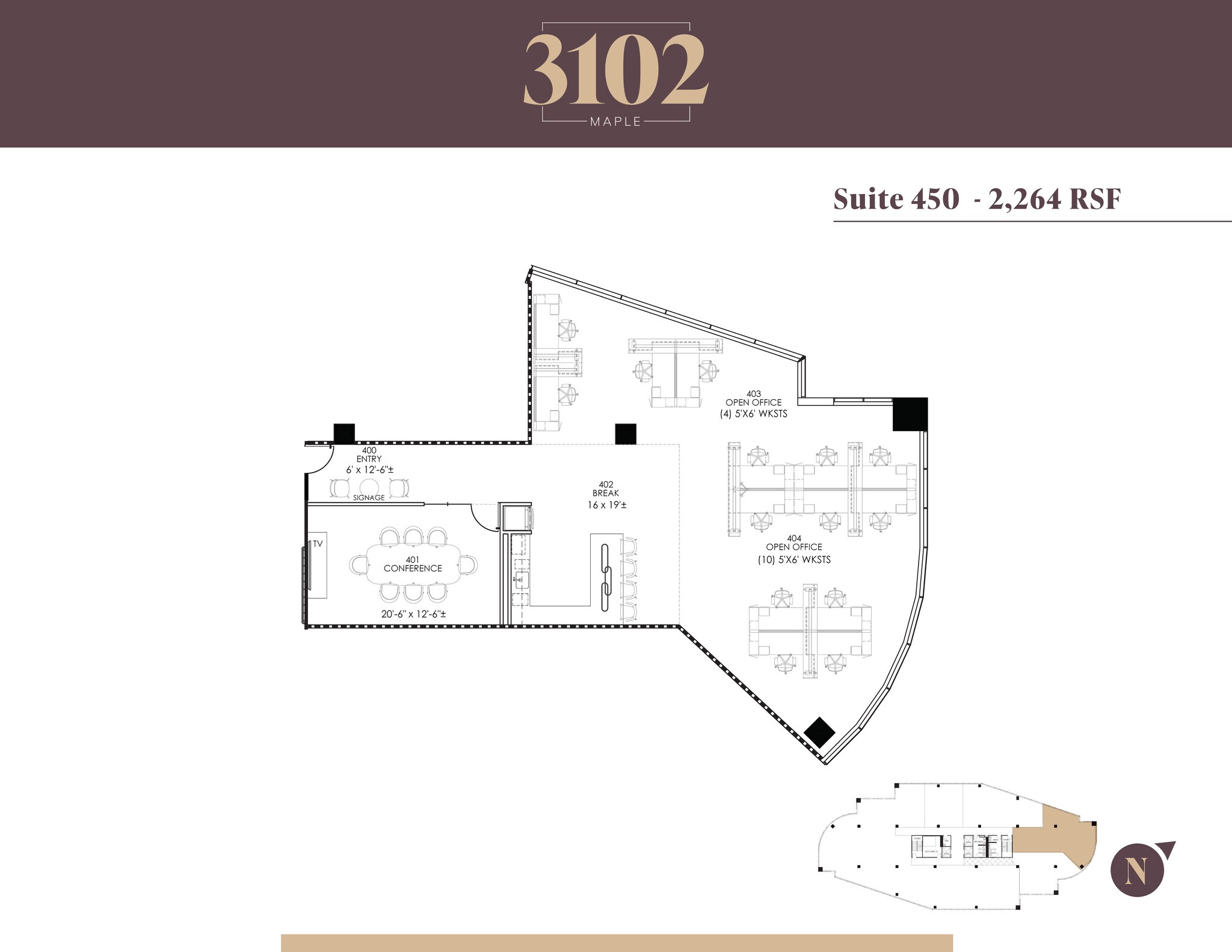 3102 Maple Ave, Dallas, TX à louer Plan d’étage– Image 1 sur 2