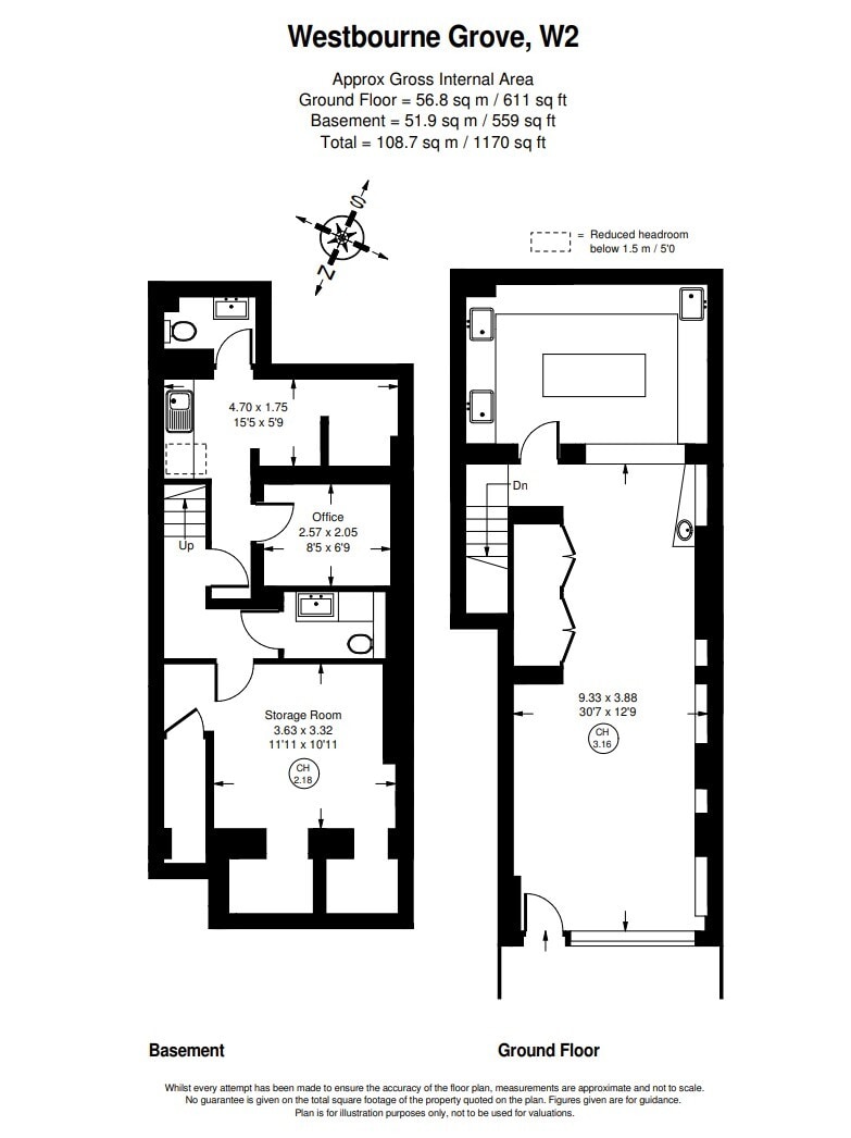 181 Westbourne Grove, Londres à louer Plan d’étage– Image 1 sur 1
