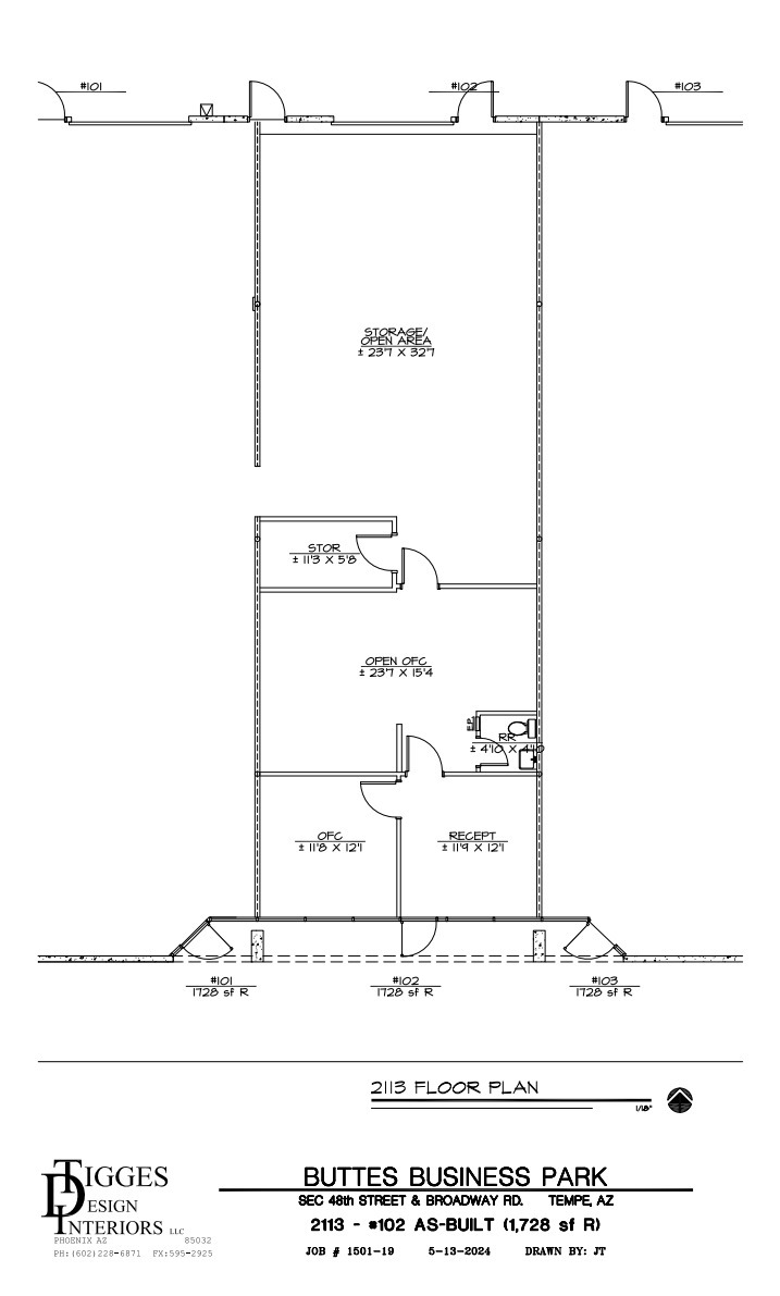 2105 S 48th St, Tempe, AZ à louer Plan d’étage– Image 1 sur 1