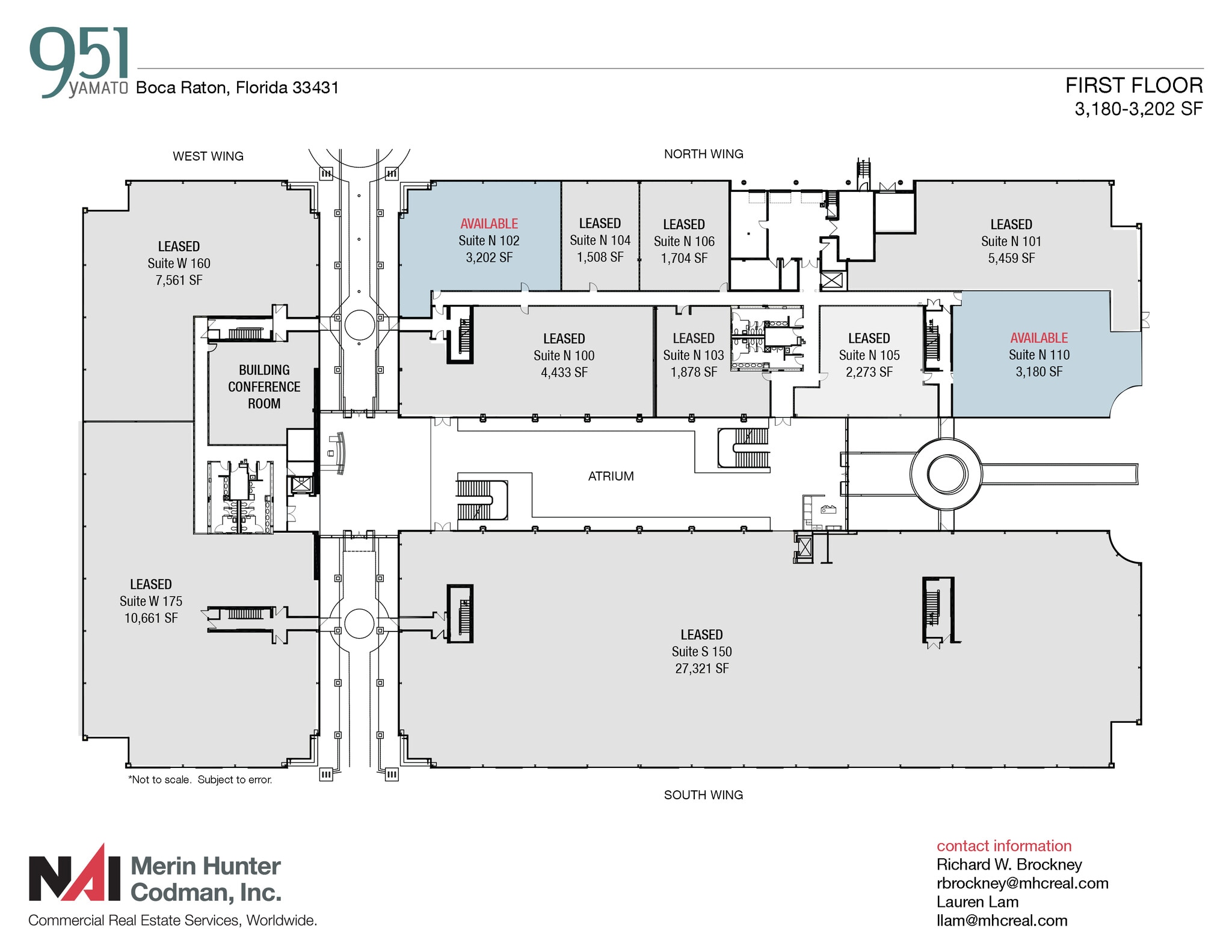 951 Yamato Rd, Boca Raton, FL à louer Plan d’étage– Image 1 sur 2