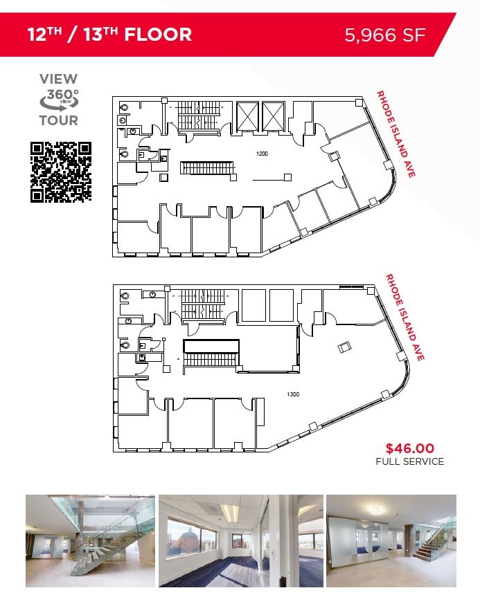 1710 Rhode Island Ave NW, Washington, DC à louer Plan d’étage– Image 1 sur 12