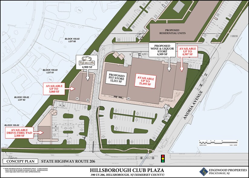 390 Route 206, Hillsborough, NJ à louer - Plan de site – Image 2 sur 3
