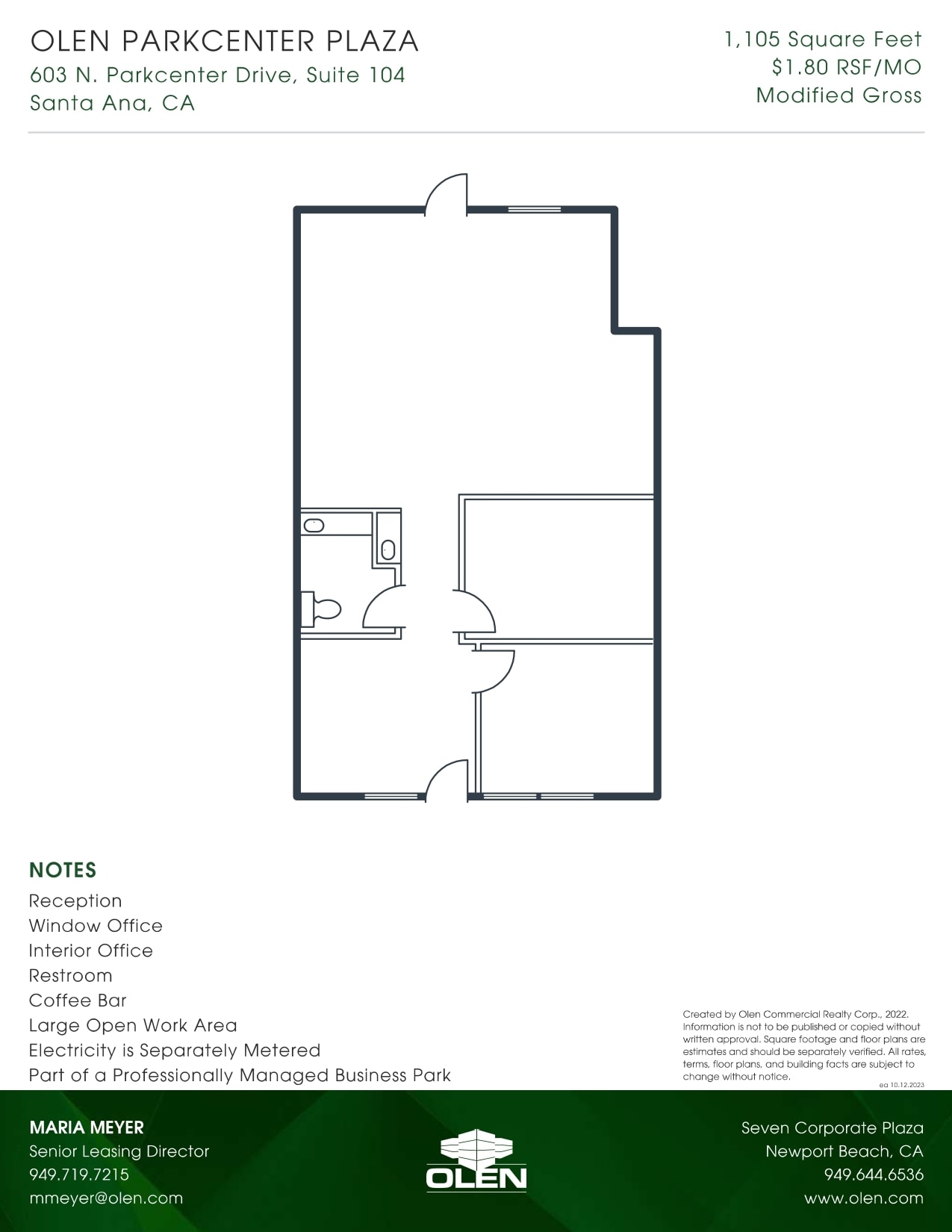 603 N Parkcenter Dr, Santa Ana, CA à louer Plan d’étage– Image 1 sur 1