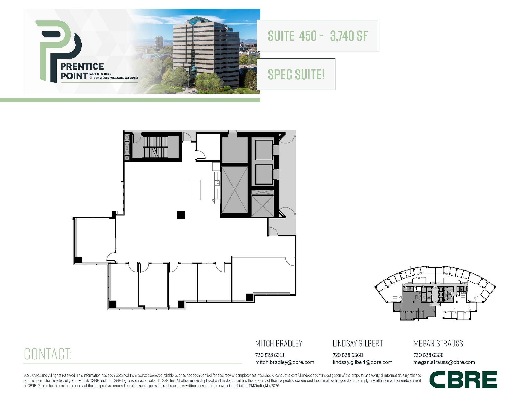 5299 Dtc Blvd, Greenwood Village, CO à louer Plan d’étage– Image 1 sur 1