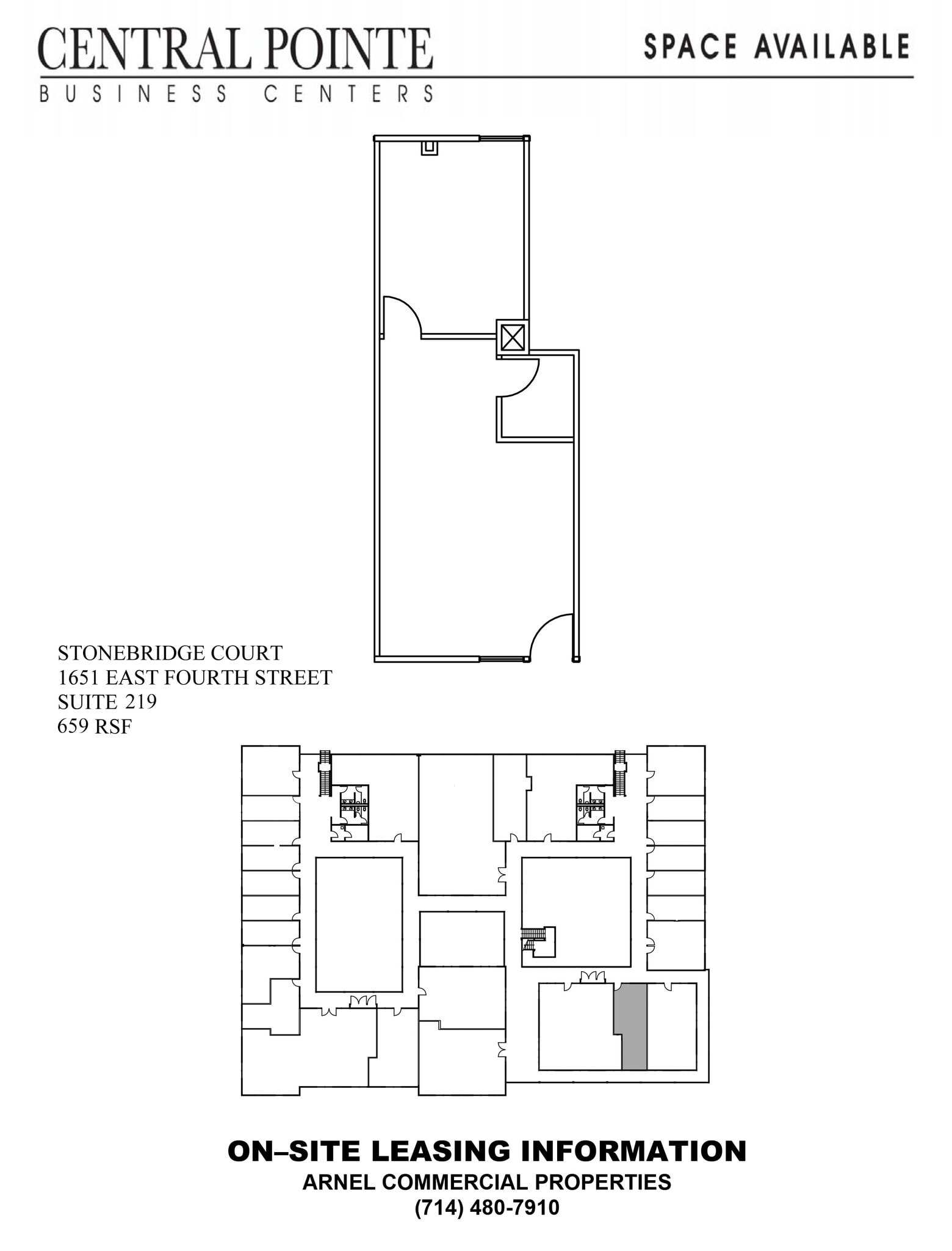 1651 E 4th St, Santa Ana, CA à louer Plan d’étage– Image 1 sur 1