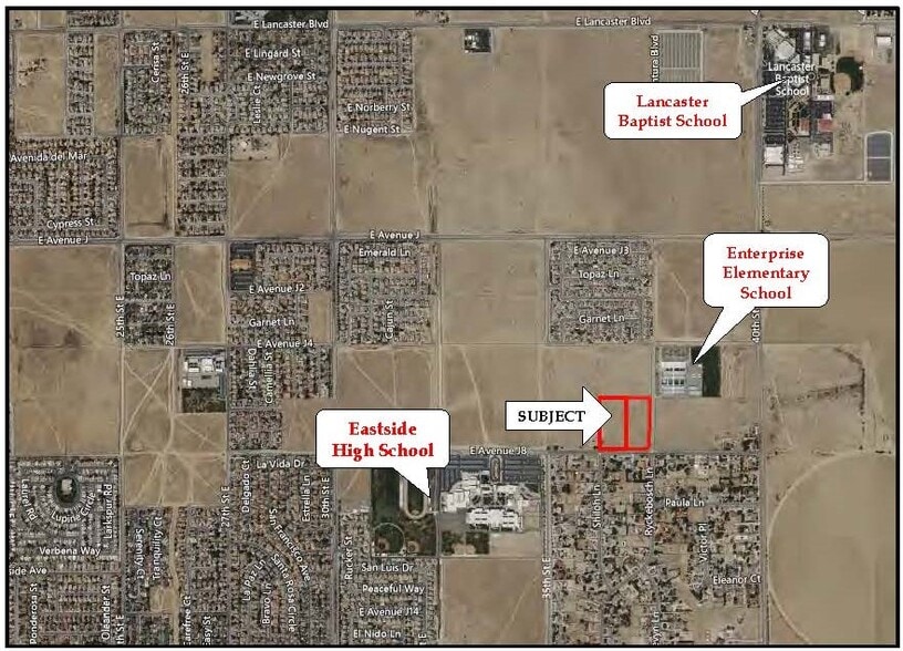 40 E Ave J-8, Lancaster, CA à vendre - Aérien – Image 2 sur 3