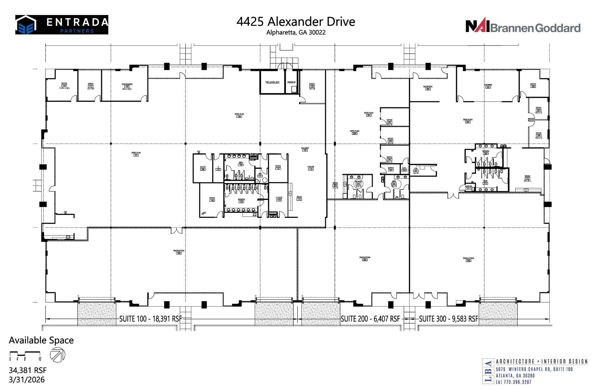 4300 Alexander Dr, Alpharetta, GA à louer Plan d’étage– Image 1 sur 1