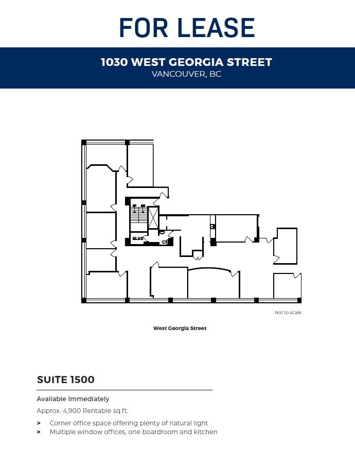1030 W Georgia St, Vancouver, BC à louer Plan d’étage– Image 1 sur 1