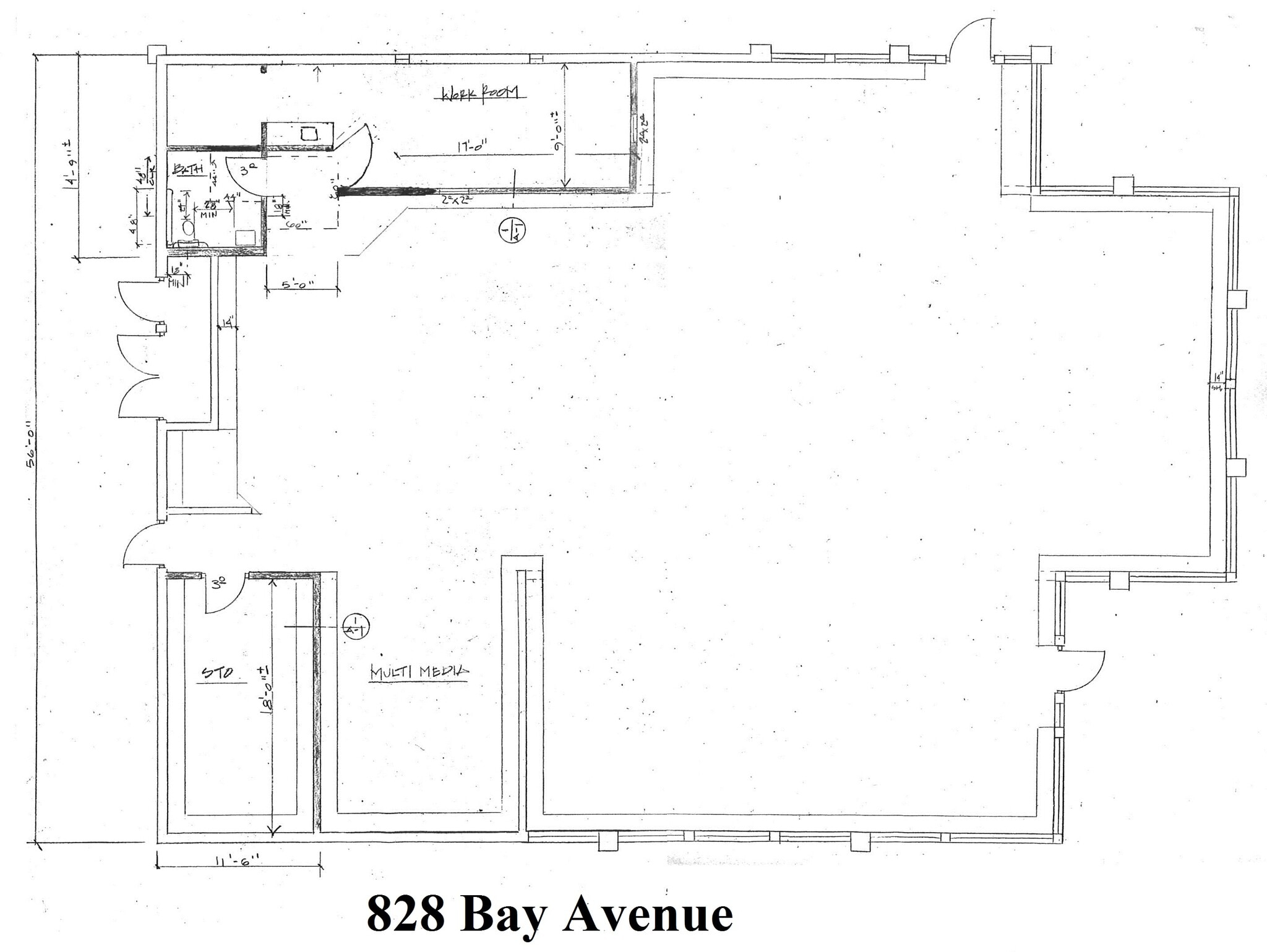 828 Bay Ave, Capitola, CA à louer Plan d’étage– Image 1 sur 2