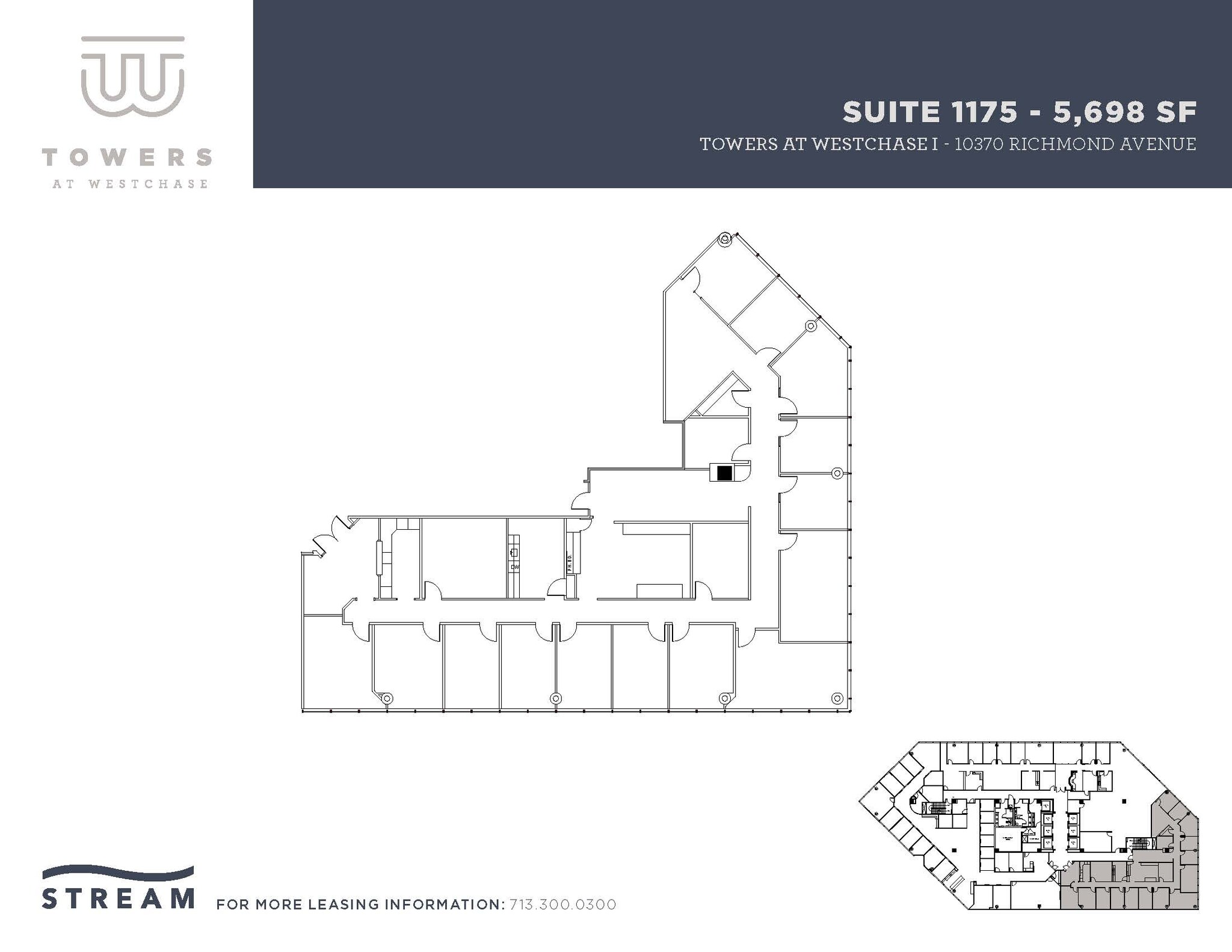 10370 Richmond Ave, Houston, TX à louer Plan d’étage– Image 1 sur 2