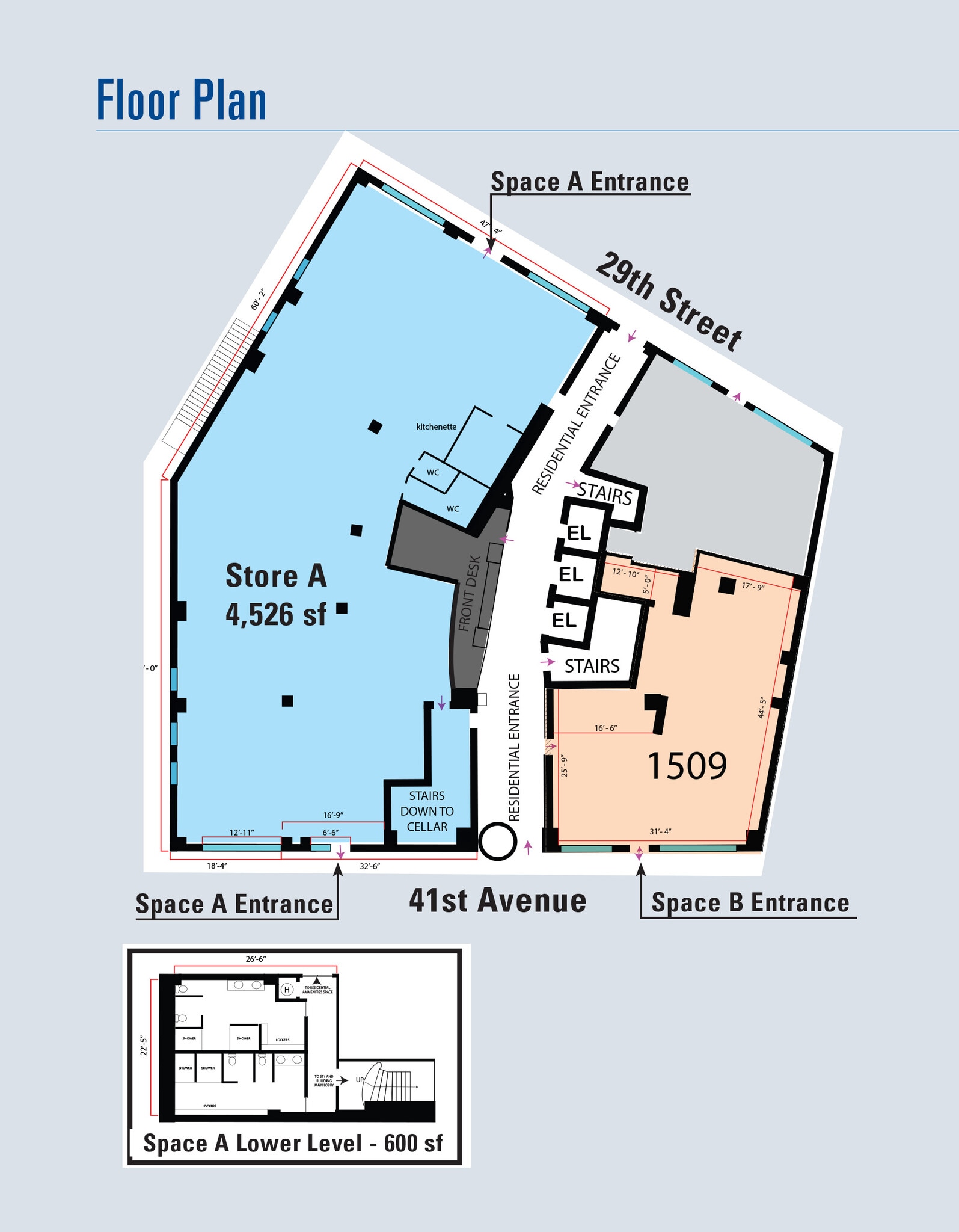 29-28 41st Ave, Long Island City, NY à louer Plan d’étage– Image 1 sur 8
