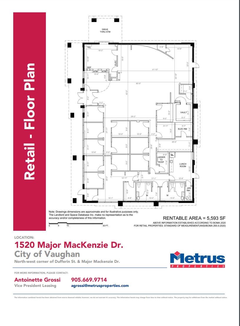 1520 Major Mackenzie Dr, Vaughan, ON à louer Plan d’étage– Image 1 sur 1
