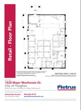 1520 Major Mackenzie Dr, Vaughan, ON à louer Plan d’étage– Image 1 sur 1