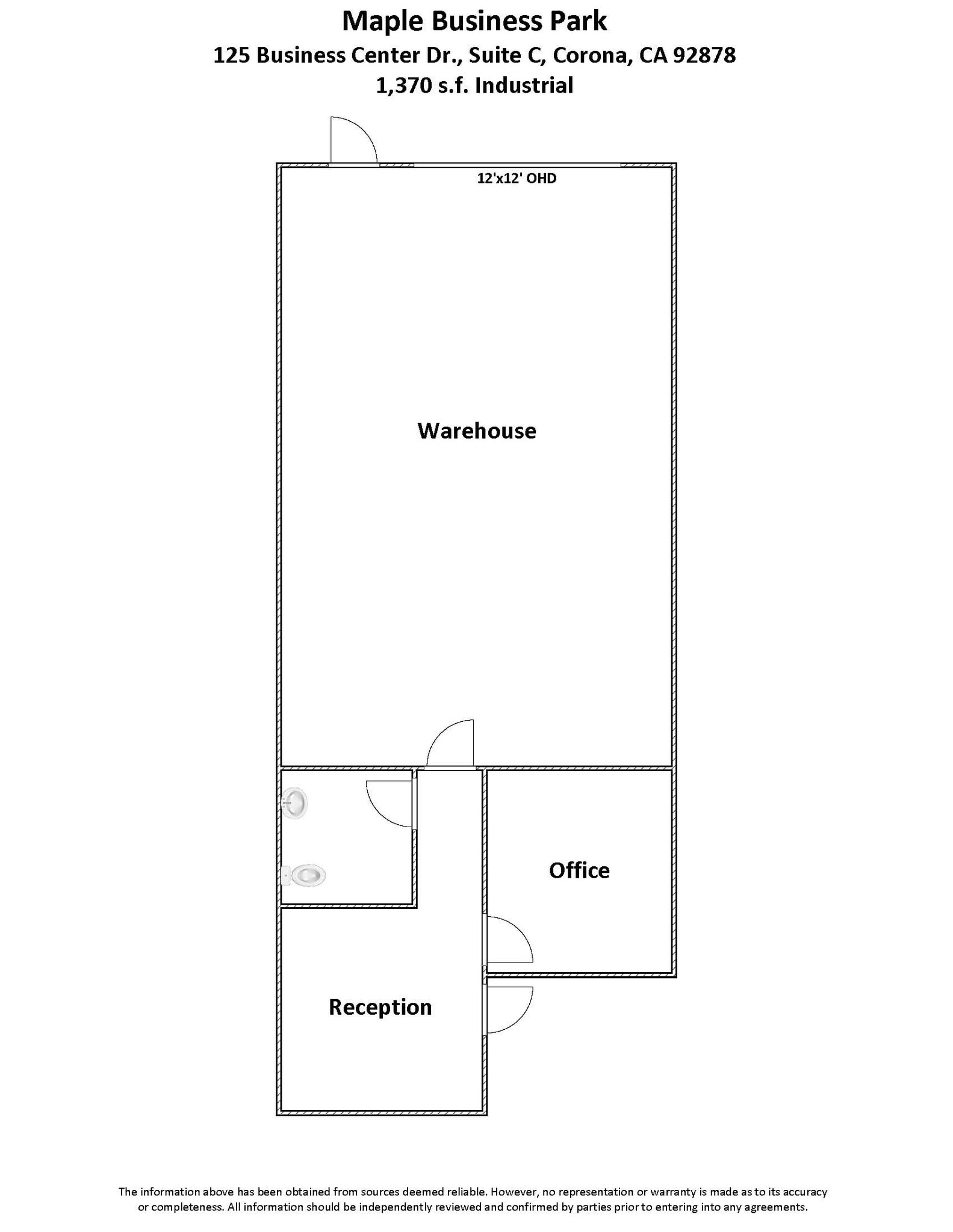 127 Business Center Dr, Corona, CA à louer Plan d’étage– Image 1 sur 1