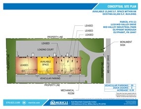 1155 Mid Valley Dr, Olyphant, PA à louer Plan de site– Image 2 sur 2