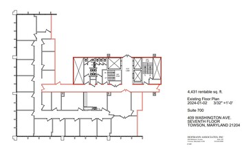 409 Washington Ave, Towson, MD à louer Plan d’étage– Image 2 sur 2