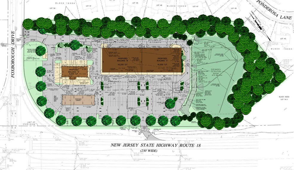 State Highway 18 & Foxborough Dr, Old Bridge, NJ à louer - Plan de site – Image 2 sur 2