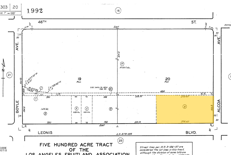 3251 Leonis Blvd, Vernon, CA à vendre - Plan cadastral – Image 3 sur 4