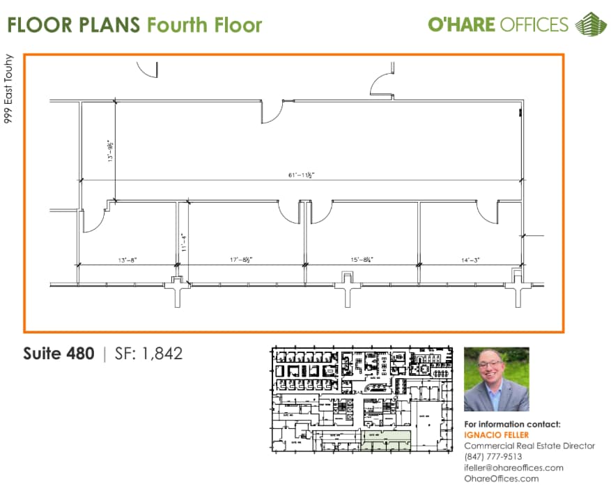 999 E Touhy Ave, Des Plaines, IL à louer Plan d’étage– Image 1 sur 1