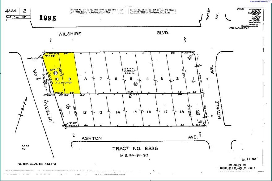 10990 Wilshire Blvd, Los Angeles, CA à louer - Plan cadastral – Image 2 sur 10