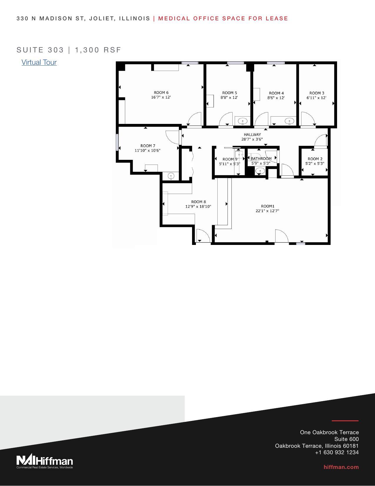 330 N Madison St, Joliet, IL à louer Plan d’étage– Image 1 sur 1