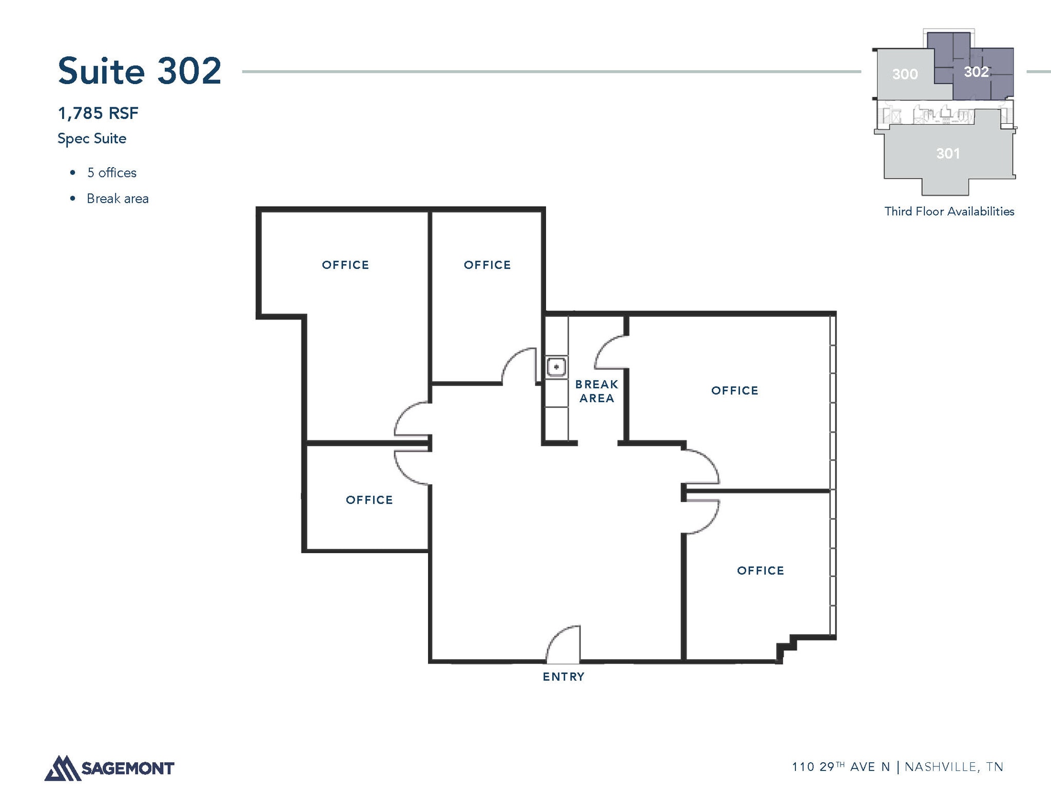 110 29th Ave N, Nashville, TN à louer Plan d’étage– Image 1 sur 1