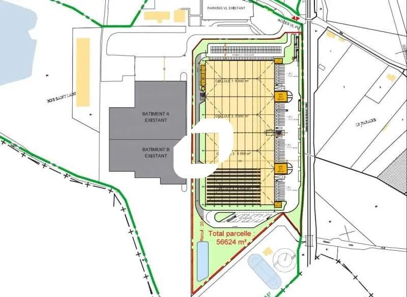 Industriel/Logistique dans Warluis à louer - Plan d’étage – Image 3 sur 3