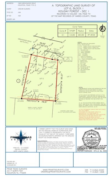 959 Greatwood Dr, Houston, TX à vendre - Plan de site – Image 2 sur 2