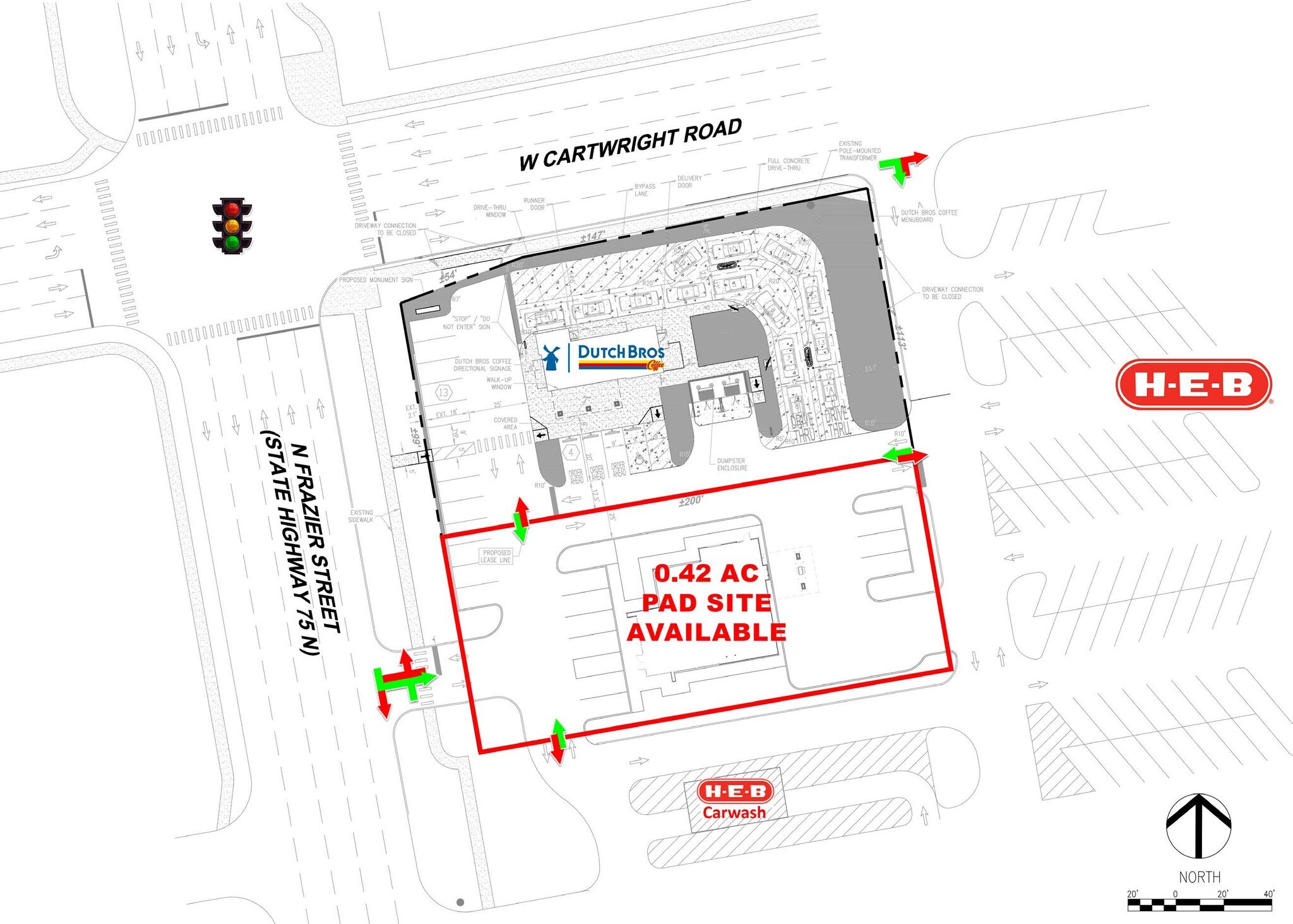 SEQ of Loop 336 & Frazier St, Conroe, TX à vendre Plan de site– Image 1 sur 2