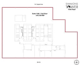 425 W Capitol Ave, Little Rock, AR à louer Plan d’étage– Image 1 sur 1