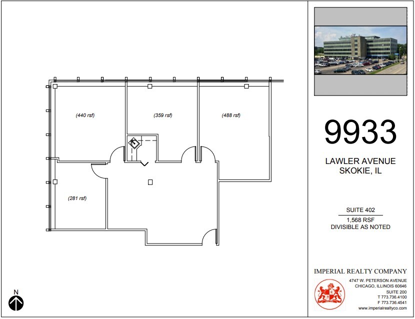 9933 Lawler Ave, Skokie, IL à louer Plan d’étage– Image 1 sur 5