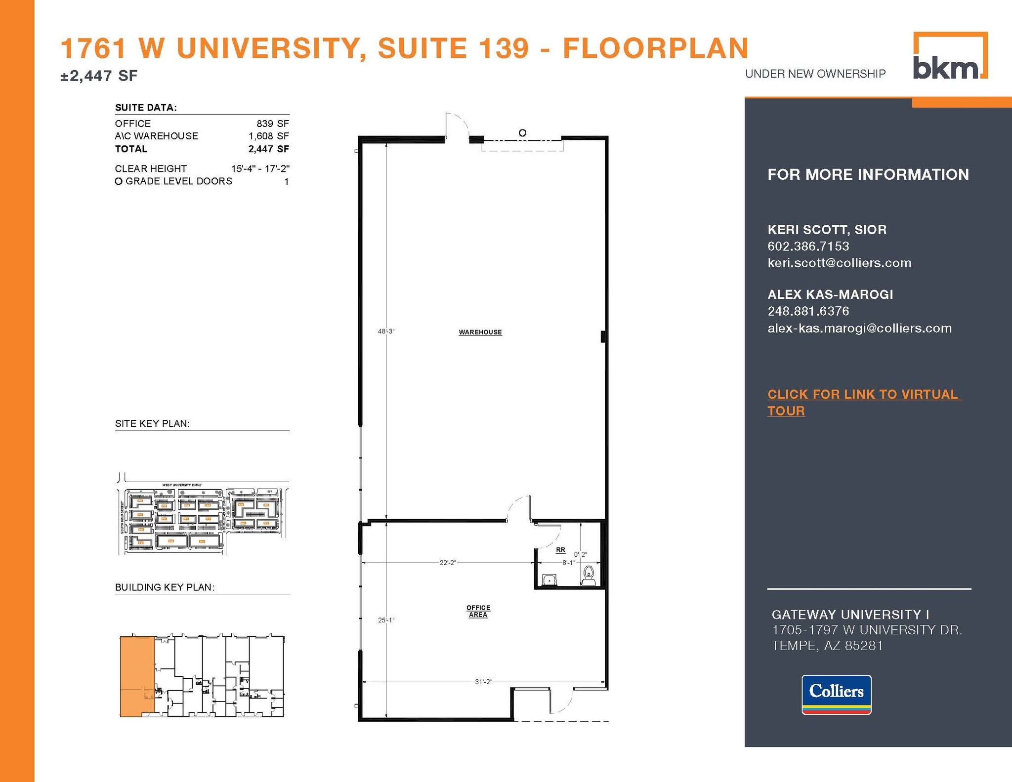 1705 W University Dr, Tempe, AZ à louer Plan d’étage– Image 1 sur 1