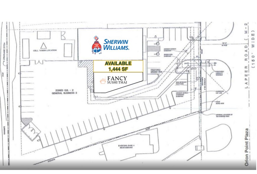 1150-1166 S Lapeer Rd, Lake Orion, MI à louer - Plan de site – Image 3 sur 3