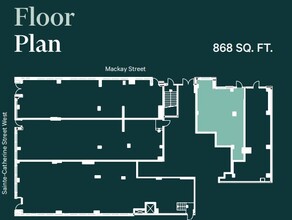 1411-1413 Rue Mackay, Montréal, QC à louer Plan d’étage– Image 1 sur 4