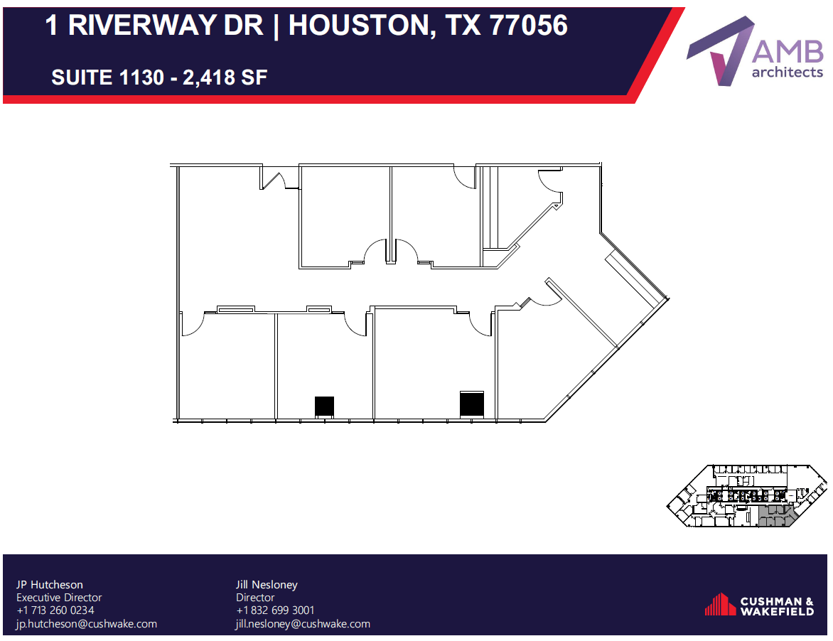 1 Riverway, Houston, TX à louer Plan d’étage– Image 1 sur 1