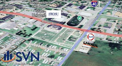 315 W Davis Ave, Weatherford, OK - VUE AÉRIENNE vue de carte