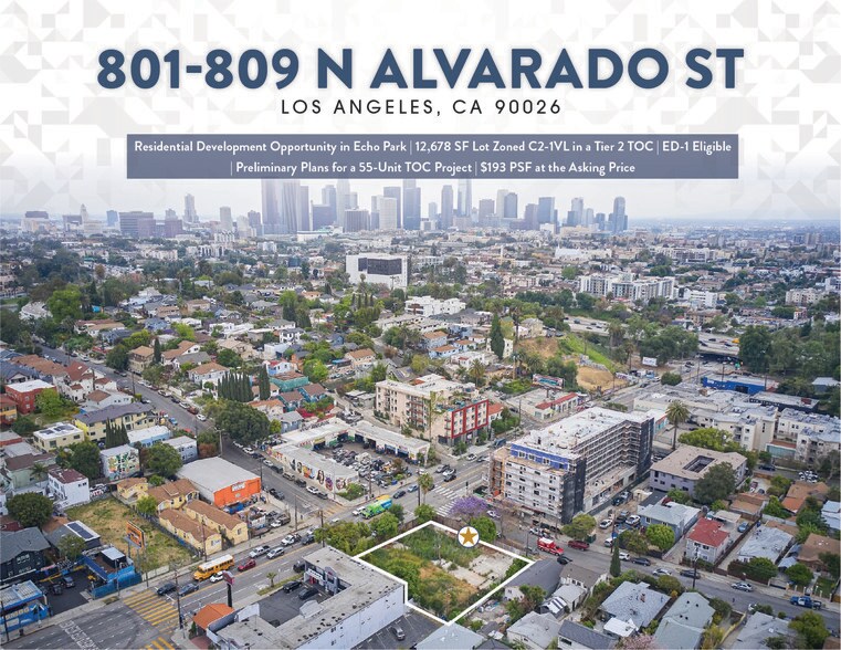 801-809 N Alvarado St, Los Angeles, CA à vendre - Photo de l’immeuble – Image 1 sur 4