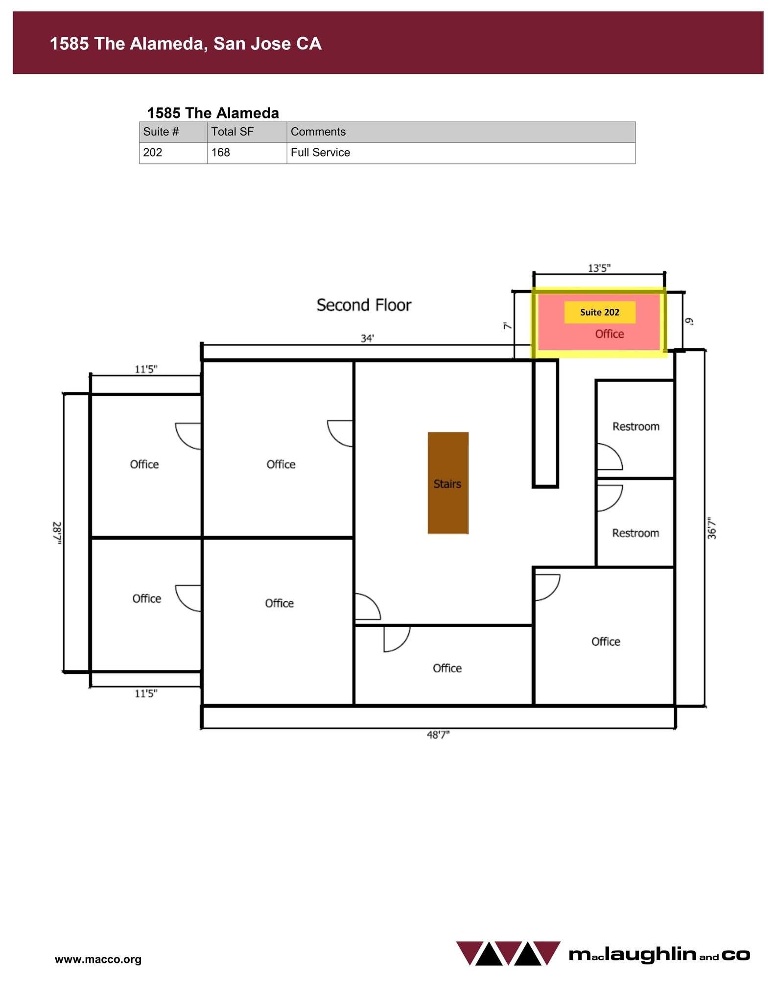 1585 The Alameda, San Jose, CA à louer Plan de site– Image 1 sur 1