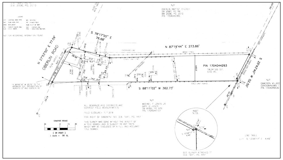802 Oberlin Rd, Raleigh, NC à vendre - Plan de site – Image 2 sur 2