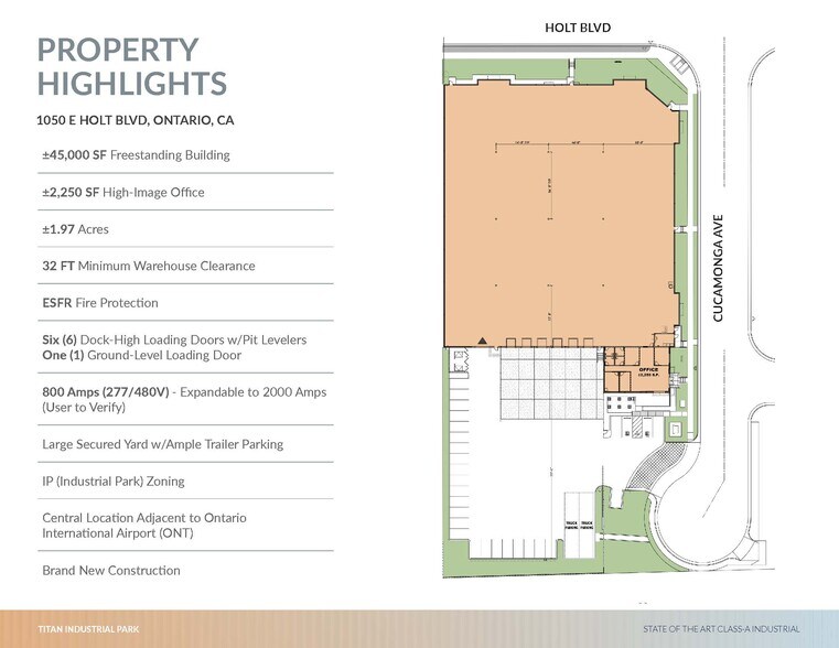 1050 E Holt Blvd, Ontario, CA à louer - Plan de site – Image 2 sur 2