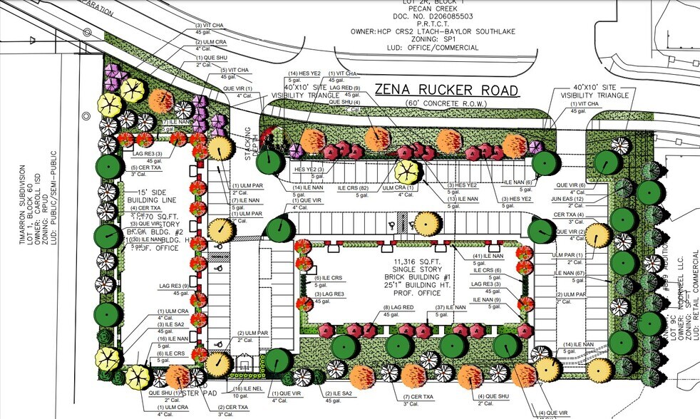 731 Zena Rucker Rd, Southlake, TX à louer - Plan de site – Image 2 sur 6