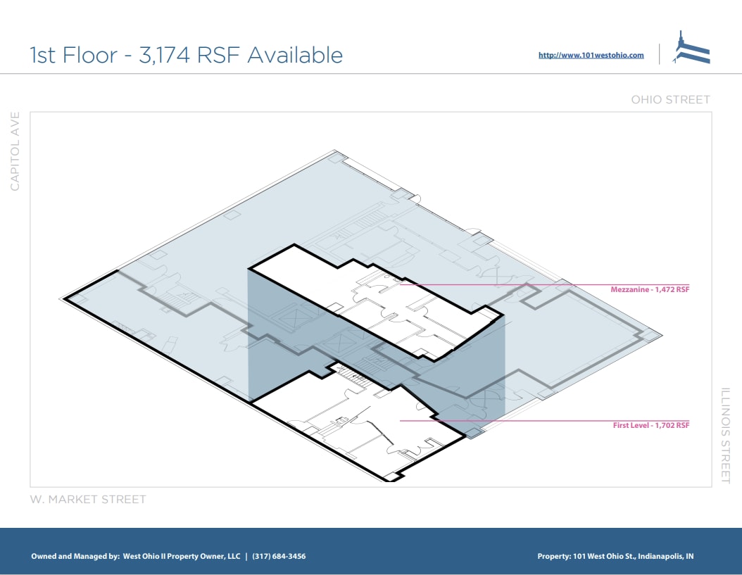 101 W Ohio St, Indianapolis, IN à louer Plan d’étage– Image 1 sur 1