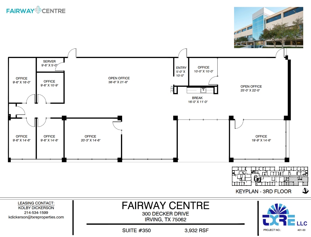 300 Decker Dr, Irving, TX à louer Plan d’étage– Image 1 sur 1