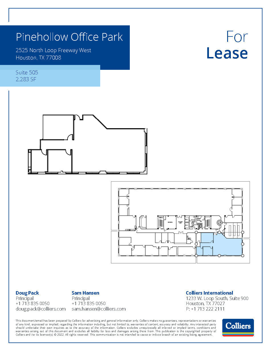 2525 N Loop Fwy W, Houston, TX à louer Plan d’étage– Image 1 sur 1