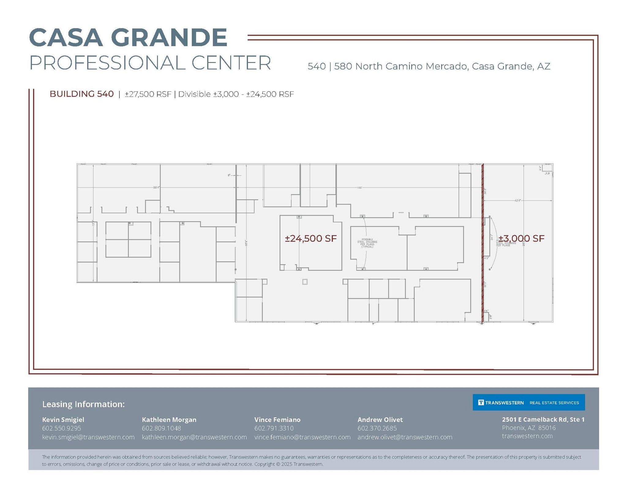 560-580 N Camino Mercado, Casa Grande, AZ à louer Plan d’étage– Image 1 sur 1