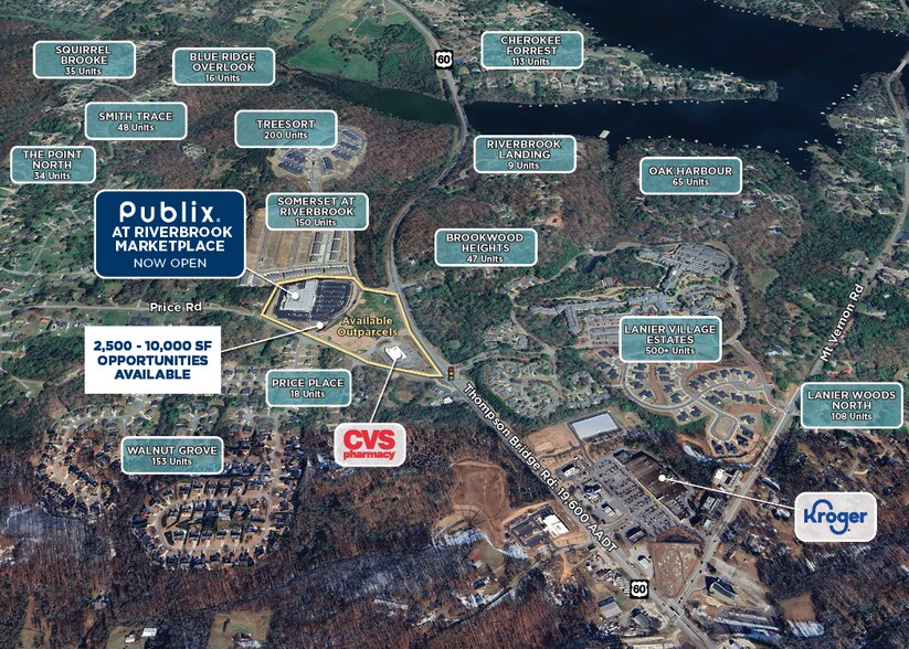 3911 Thompson Bridge Rd, Gainesville, GA à louer - Aérien – Image 2 sur 3