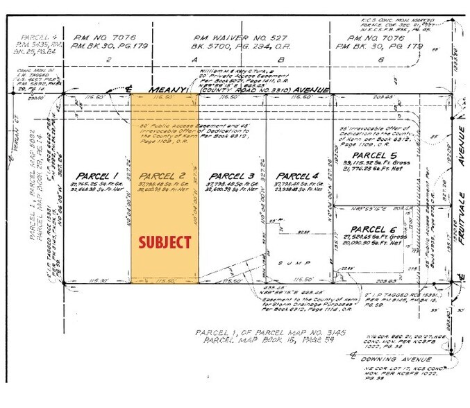 Meany Ave, Bakersfield, CA à vendre - Plan cadastral – Image 3 sur 4