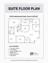210 W McDermott Dr, Allen, TX à louer Plan d’étage– Image 1 sur 1