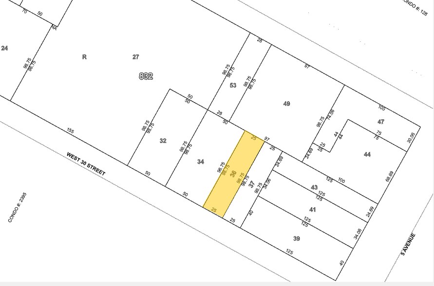 5 W 30th St, New York, NY à louer - Plan cadastral – Image 3 sur 8