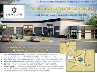 Plus de détails pour Acworth & Buford Garage Lofts – Local d’activités à vendre